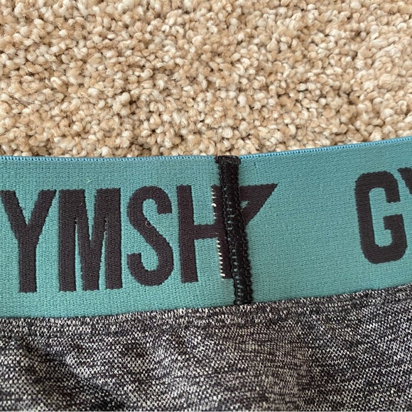 Gymshark Flex Leggings Charcoal Mark Dusty Teal - Picture 5 of 7